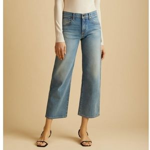 KHAITE The Wendell Jeans Wide Leg Cropped
